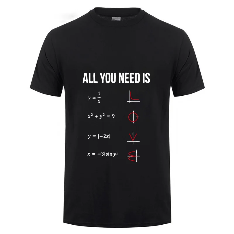 

All You Need Is Love Math T Shirts Funny Birthday Gift For Men Women Boy Girl Casual Fitness Short Sleeve O Neck Cotton T-Shirt