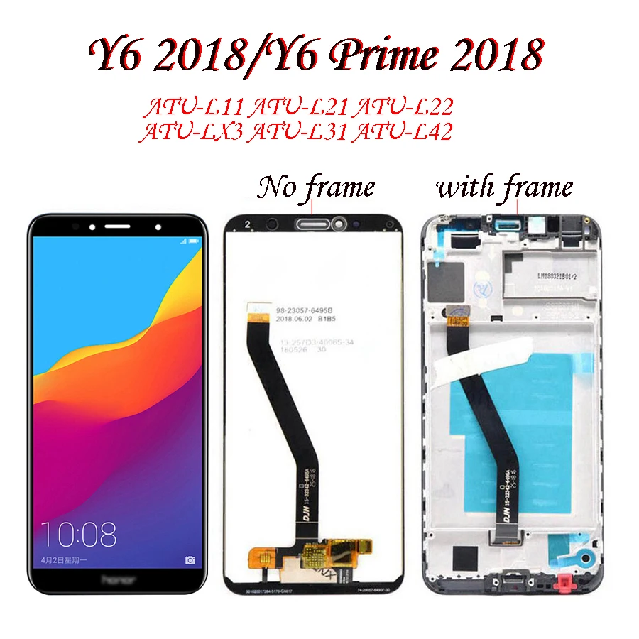 Display para Huawei Tela de Toque para Huawei Display com Quadro Display L11 L21 L22 Lx1 Lx3 L31 L42 Prime y6 2021 Lcd Atu 1 l42 tela de toque para huawei y6 prime 2018 display com quadro