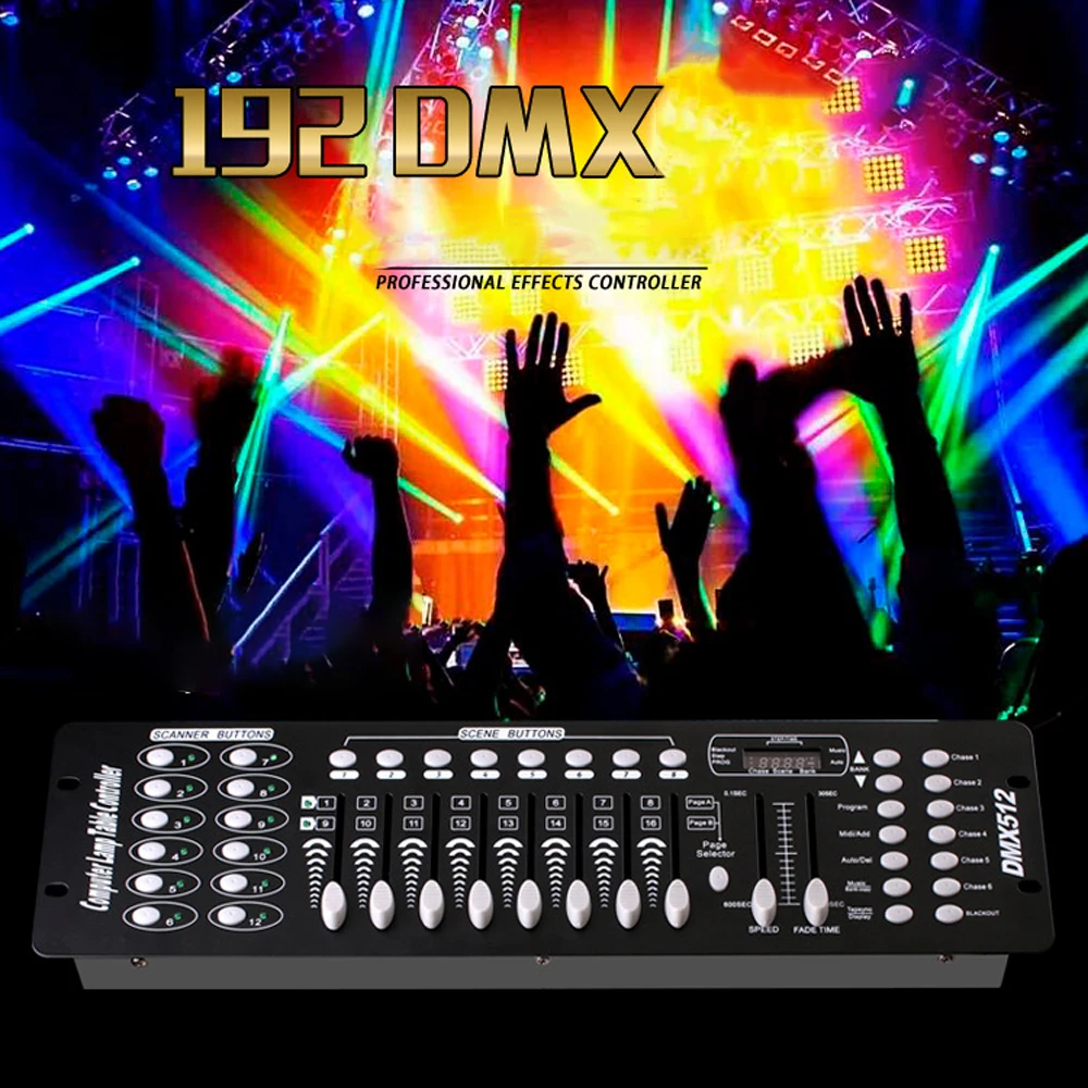 192 DMX контроллер диджей оборудование DMX 512 консольная часть освещения для светодиодный Par перемещение диджейский прожектор контроллер