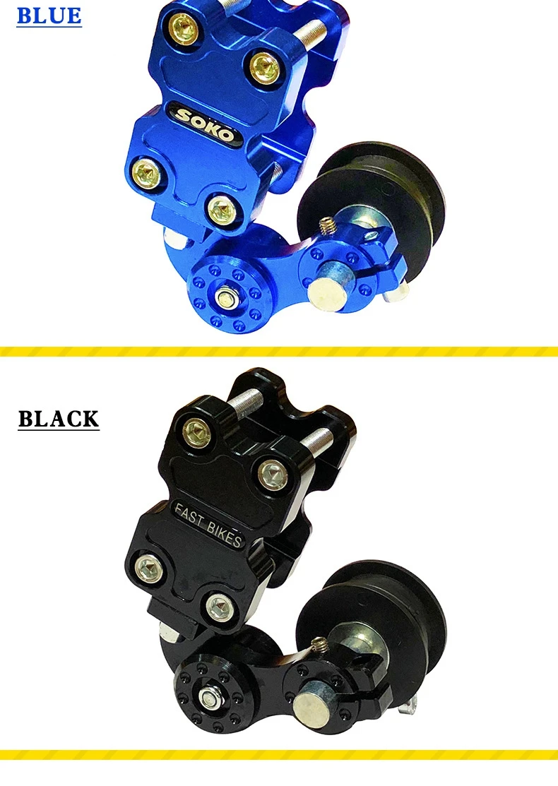 Универсальный мотоцикл мотокросса регулировщик цепной натяжитель ATV цепной ролик регулятора алюминиевый натяжной шкив аксессуары