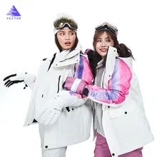 Waterproof Ski Suit 2021 New Women Warm Windproof Snowboard Jacket Female Snowboarding Set Hooded Clothing Super Warm Sport