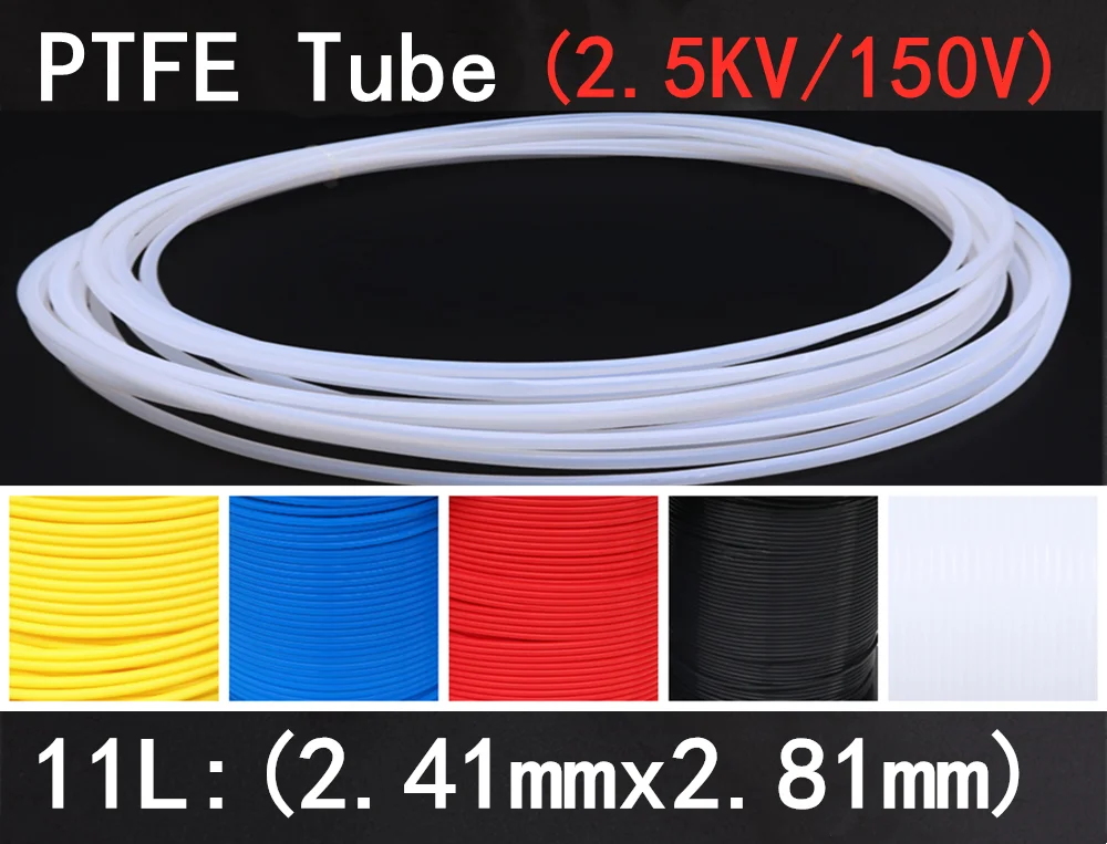 11L ( 2 41x2 81 мм ) ПТФЭ трубка F46 изолированный капиллярный тепловой протектор пропускающий шланг жесткая