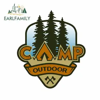 

EARLFAMILY 13cm x 11.2cm For The Camp Outdoors Hiking Funny Car Stickers DIY Fine Decal Anime Body For Car Decoration