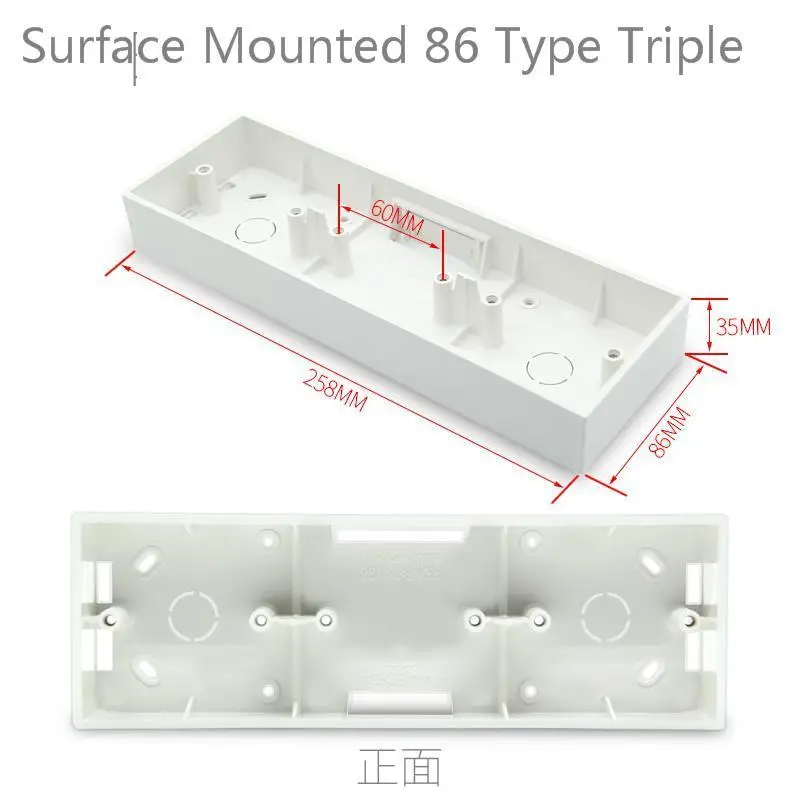 ПВХ воспламенение замедление 86 Тип общего назначения Ming Box подключение открытые коробки коробка переключателя корпус розетки тройной три