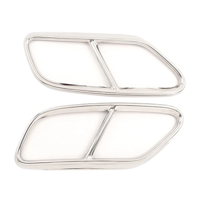 

Stainless Steel Car Exhaust Pipe Tail Throat Decor Frame Trim Cover Liner Accessories for A4 B9 2017-2019