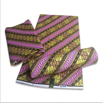 

New African Golden Wax Fabric High Quality African Fabric For Women Dress Tissue Wax Rapper Batik African Print Wax Fabric 6yard