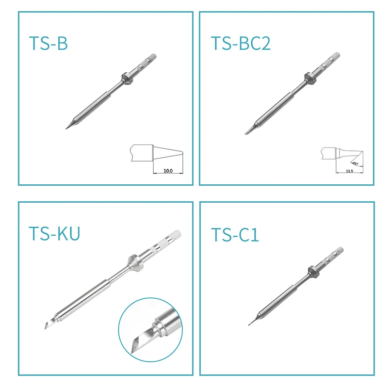 Наконечник цифрового мини паяльника TS100 запасная головка TS K KU I D24 BC2 C4 BC3 ILS JL02 B B2 C1