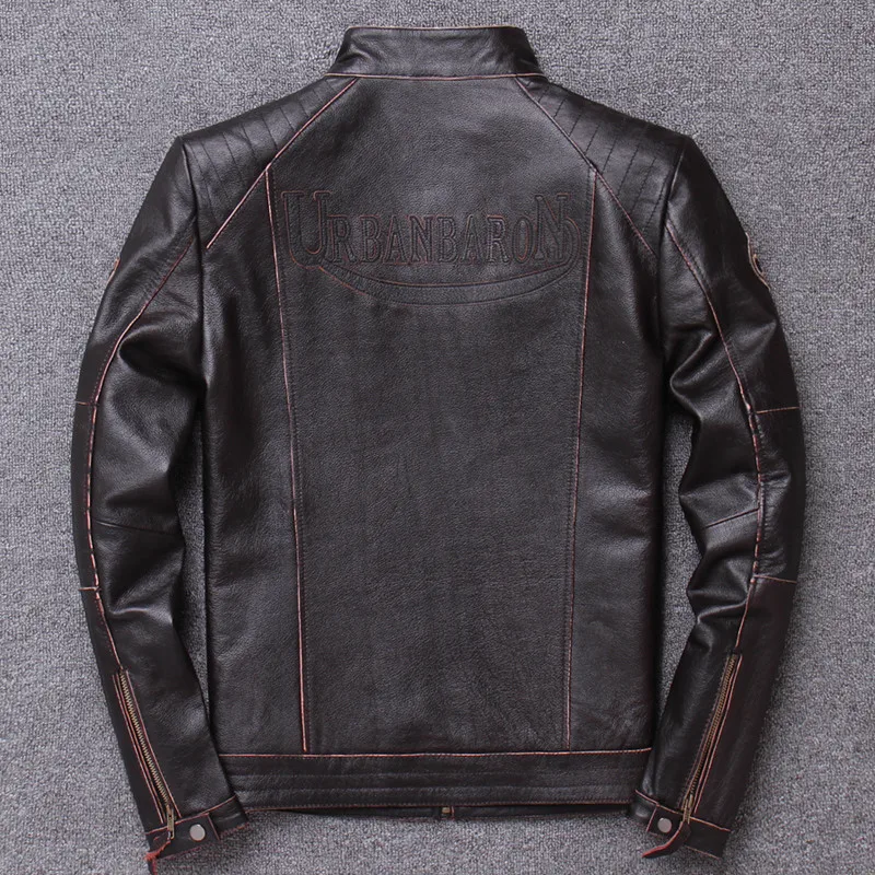 2019 Vintage Brown Men Slim Fit Motorcycle Leather Jacket ... (800 x 800 Pixel)
