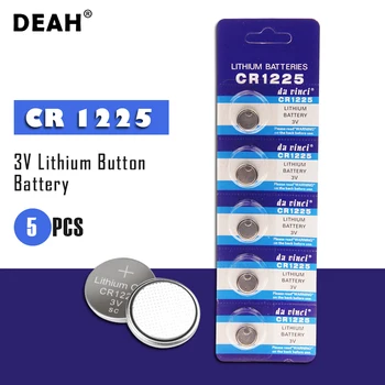 

5PCS CR1225 3V Lithium Cell Coin Battery CR 1225 LM1225 BR1225 KCR1225 Button Batteries For Watches Flash toys Remote control