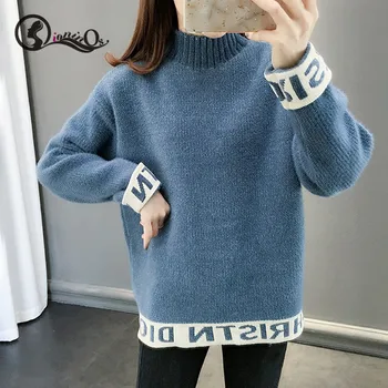 

Women Knitted Sweater Turtleneck For Autumn Winter 2019 Long Sleeve Jumper Korean Ladies Female Pullover