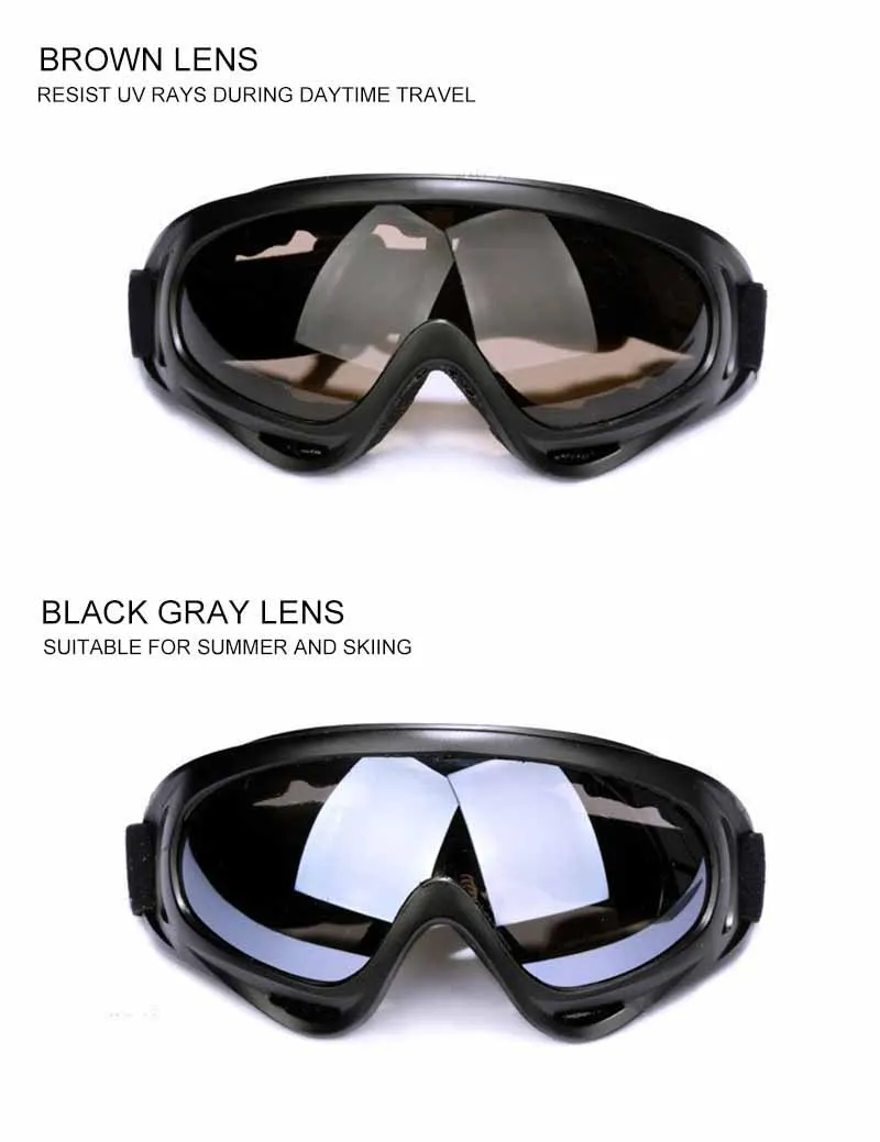 Лыжные очки ABS рамка Анти-шок очки сверхлегкие высокой плотности черный спонж Регулируемая оголовье альпинистские лыжные очки