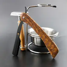 Винтажная Парикмахерская бритва с прямым краем, Профессиональный парикмахерский бритвенный нож