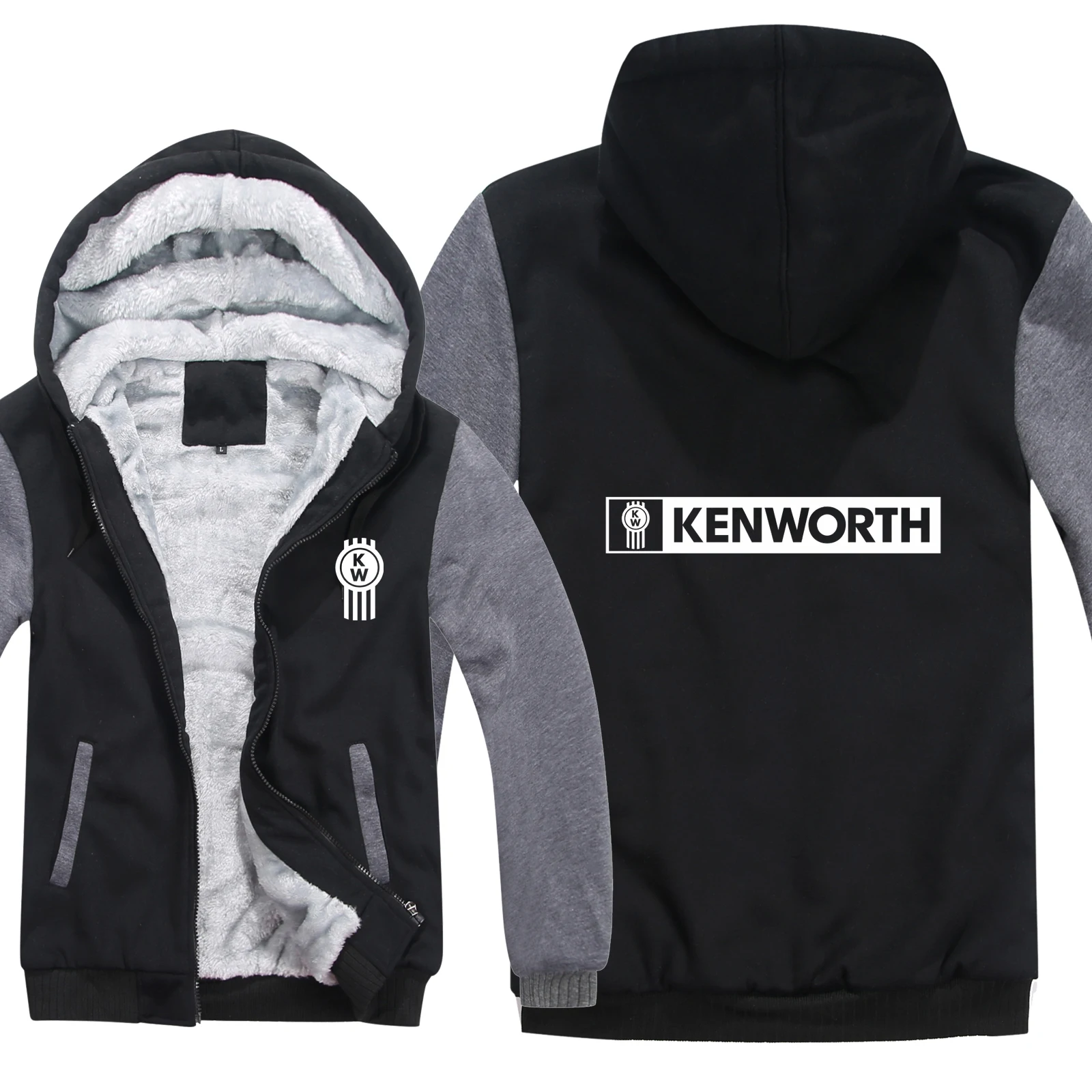 Грузовик Kenworth толстовки для мужчин пуловер шерстяной Лайнер Куртка Kenworth толстовки с капюшоном модное пальто HS-021