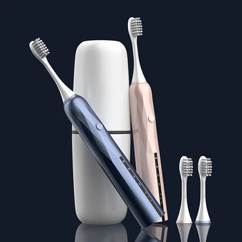 

USB Charging Automatic Ultrasonic Electric Toothbrush Whitening Quiet Comfortable IPX7 Waterproof With Replacement Head Set