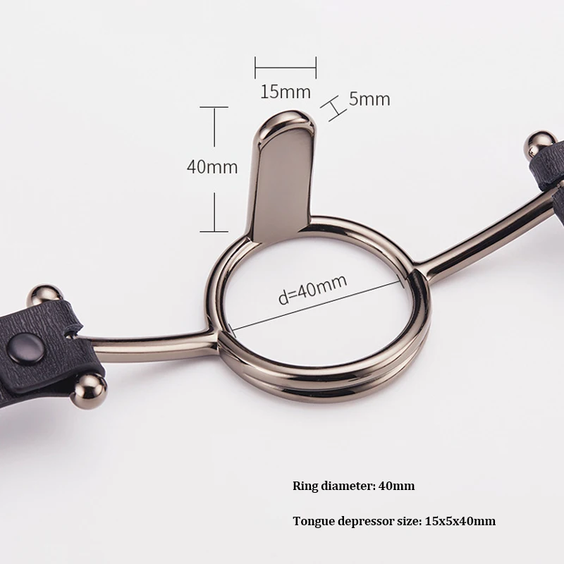 BDSM Sex Toys Erotic Bondage Mouth Fixed tongue High-quality metal one-piece design Soft cowhide Adult Erotic Game For Couples 2