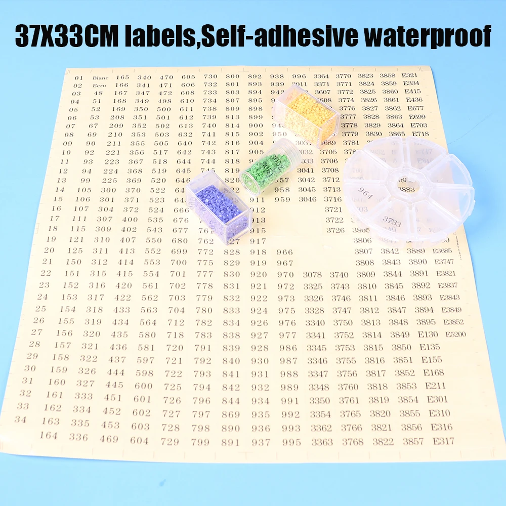 517 grids Diamond Painting Tools Number label stickers for Square