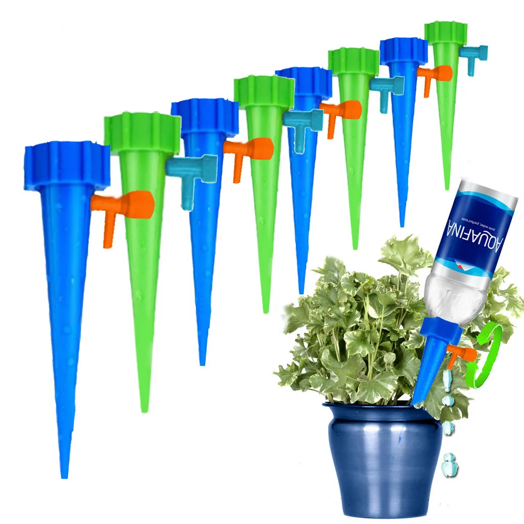 12Pcs Plant Self Watering Adjustable Stakes Automatic Spikes Irrigation System 