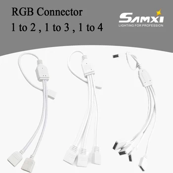 

RGB LED Accessories RGB Splitter Connector led strip connector 4 Pin 1to2 1to3 1to4 For DC 12V 3528 5050 RGB LED strip