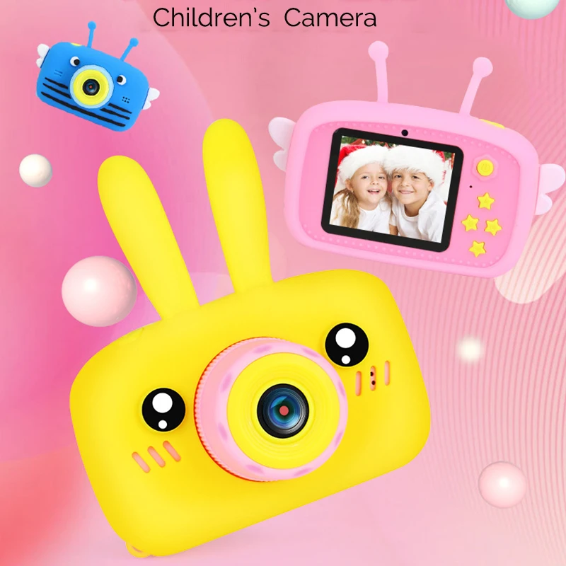 Children's Camera Waterproof 1080P HD Screen Camera Video Toy Kids Cartoon Cute Camera Outdoor Photography Game Study Camera