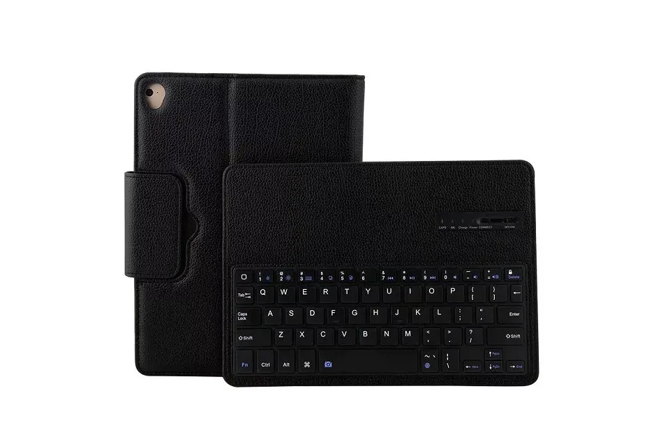 Магнитный чехол для iPad 9,7 чехол с клавиатурой Bluetooth PU кожаный съемный чехол для iPad 9,7 чехол для клавиатуры - Цвет: Black