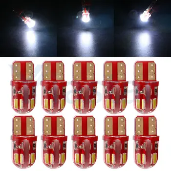 

Yiastar 200Pcs T10 4014 8 SMD LED Silica Canbus Error Free For Car Interior Reading Bulbs Clearance Lights 12V W5W 194 168