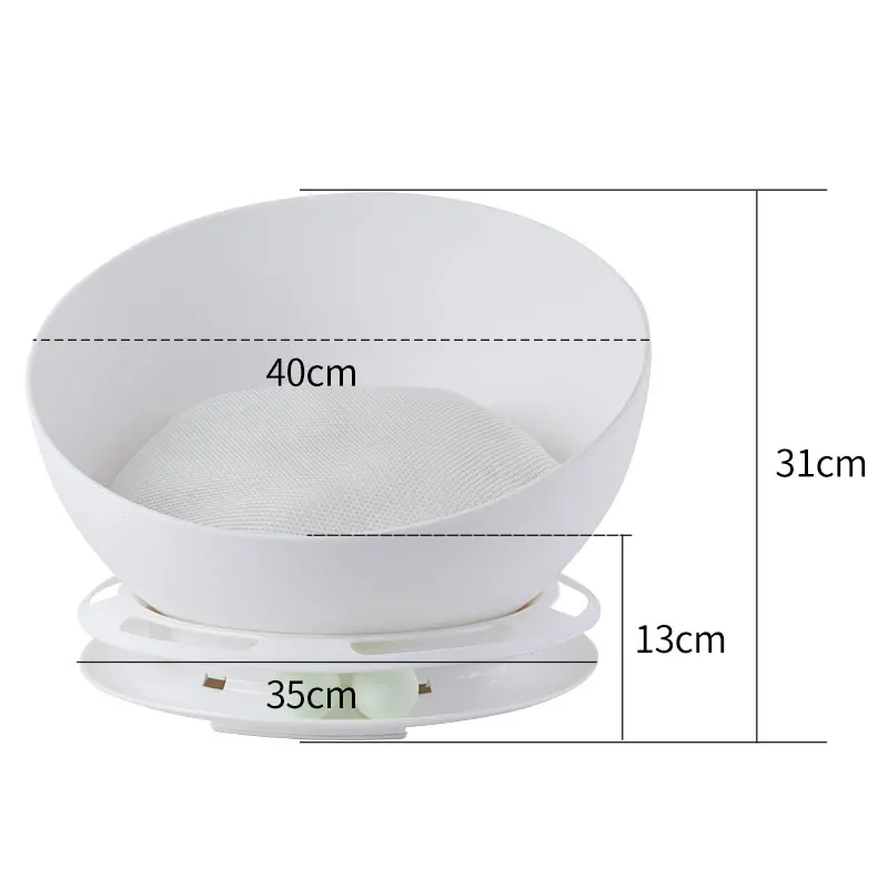  Round Play Cat Bed House Soft Long Plush Cat Bed Round Pet Dog Bed For Small Dogs Cats Nest Winter 