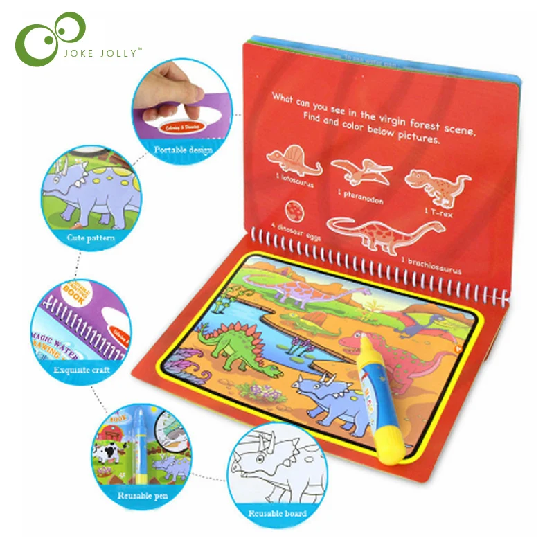 

1Pcs Children's Magical Magic Water Painting Book Water Painting Painting This Early Education LXX