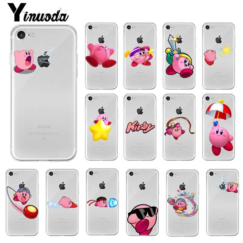 

Yinuoda Game Kirby Custom Photo Soft Phone Case for iPhone 8 7 6 6S Plus X XS MAX 5 5S SE XR 10 Cover 11 pro max