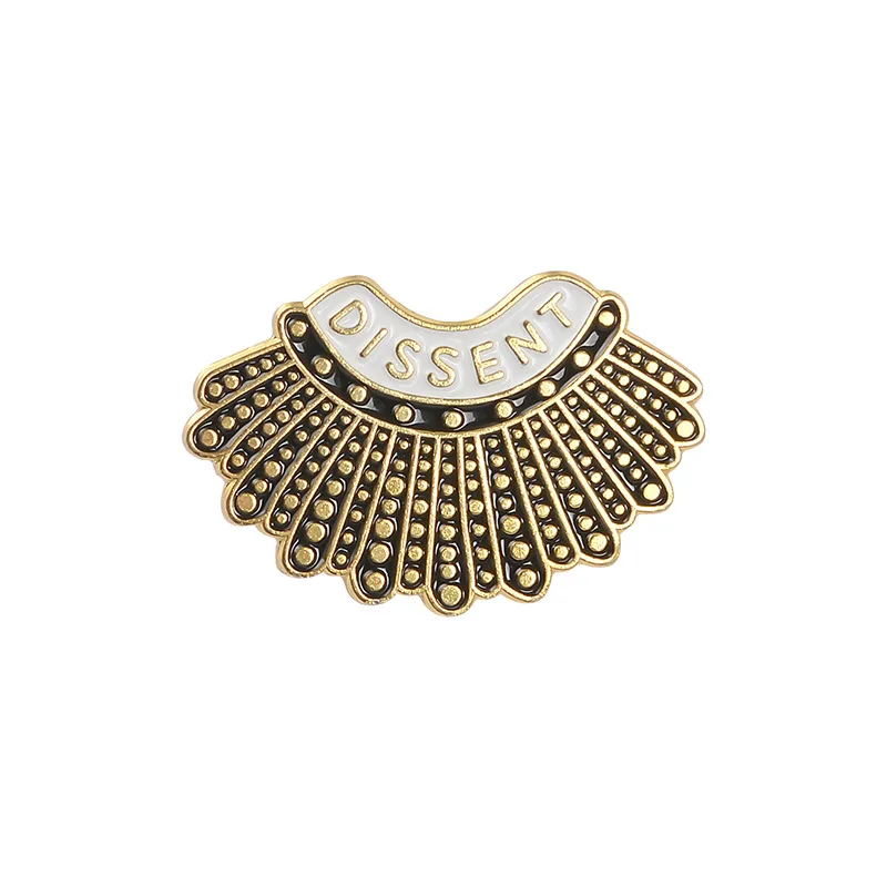 

Hard Enamel Feminism Brooches For FEMINIST DISSENT Girl & Women Power Jewelry Ruth Bader Ginsburg Pin Feminist Badge Brooch H8-7