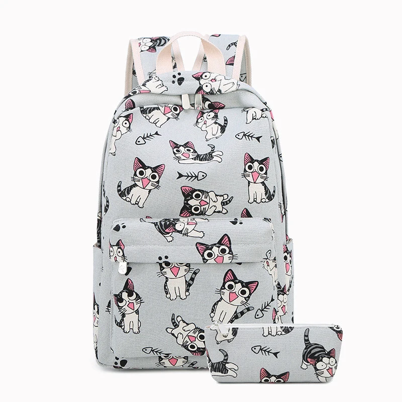Новая одежда для маленькой девочки 2 шт./компл. Школьный рюкзак, Симпатичные школьные рюкзак с принтом Водонепроницаемый bagpack начальной школы школьные сумки для девочек подростков детская одежда