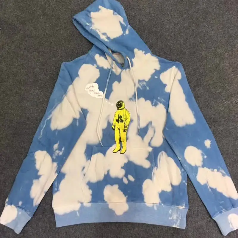  ASTROWORLD Hoodie Tie Dyeing Travis Scott Tour Astronaut Logo ASTROWORLD Hoodies 2019 Men Women Pul