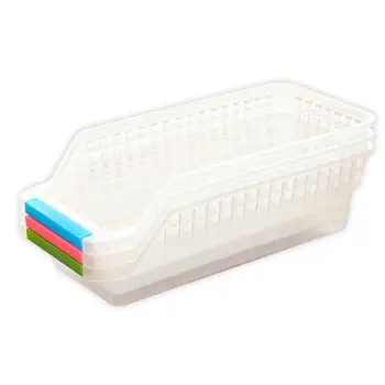 

Kitchen Organization Plastic Kitchen Storage Box Refrigerator Basket Fridge Storage Rack Freezer Bathroom Desktop Shelf Holder