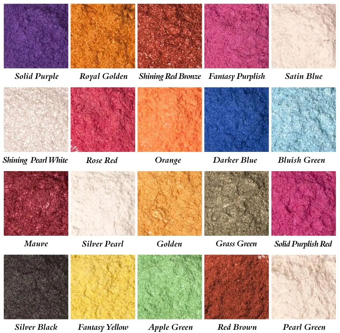 SEISSO 50 Colors Mica Powder Pigment Pure Pearl Epoxy Resin For Lip Gloss Blush Nail Art Resin Soap Making Craft