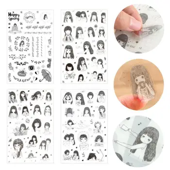 

6Sheets DIY Kawaii PVC Flower Stickers Girls' Daily For Decoration Album Stickers Photo Diary Life Scrapbooking Stationery I6L4