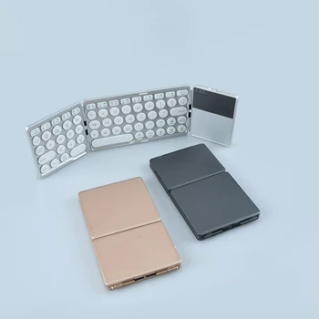 

2020 New Three-Folding Bluetooth Keyboards with Touchpad Wireless Keyboard for Tablet Computer Keyboard Mobile Phone