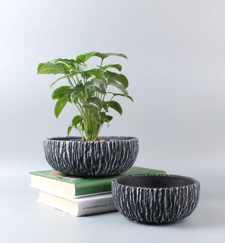 Hydroponics Flowerpot Indoor Lotus Bowl Water Lilies Copper Grass Narcissu Meaty Flowerpot Cement Flowerpot