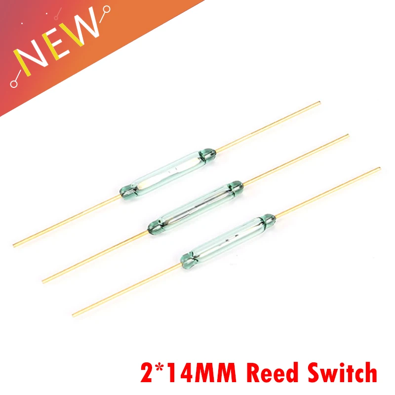 

10pcs Reed Switch 3 pin Magnetic Switch 2.5*14mm Normally Open Normally Closed Conversion 2.5X14MM NO NC Conversion for Sensors