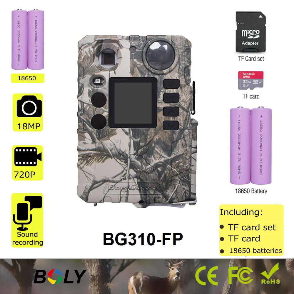 BG310 FP Including TF Card Batteries Mini 100ft 0 7s Full Set of Hunting Wild Cameras