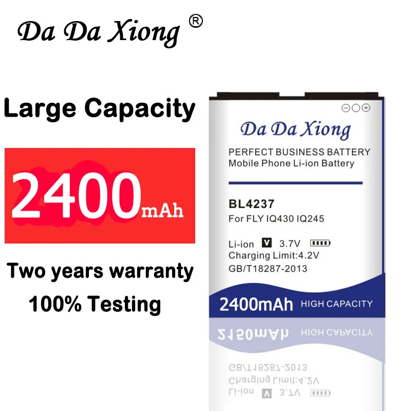 Аккумулятор DaDaXiong BL4237 на 2400 мА · ч для FLY IQ245 IQ246 IQ430 батарея телефона Wiko OZZY / Explay N1 |