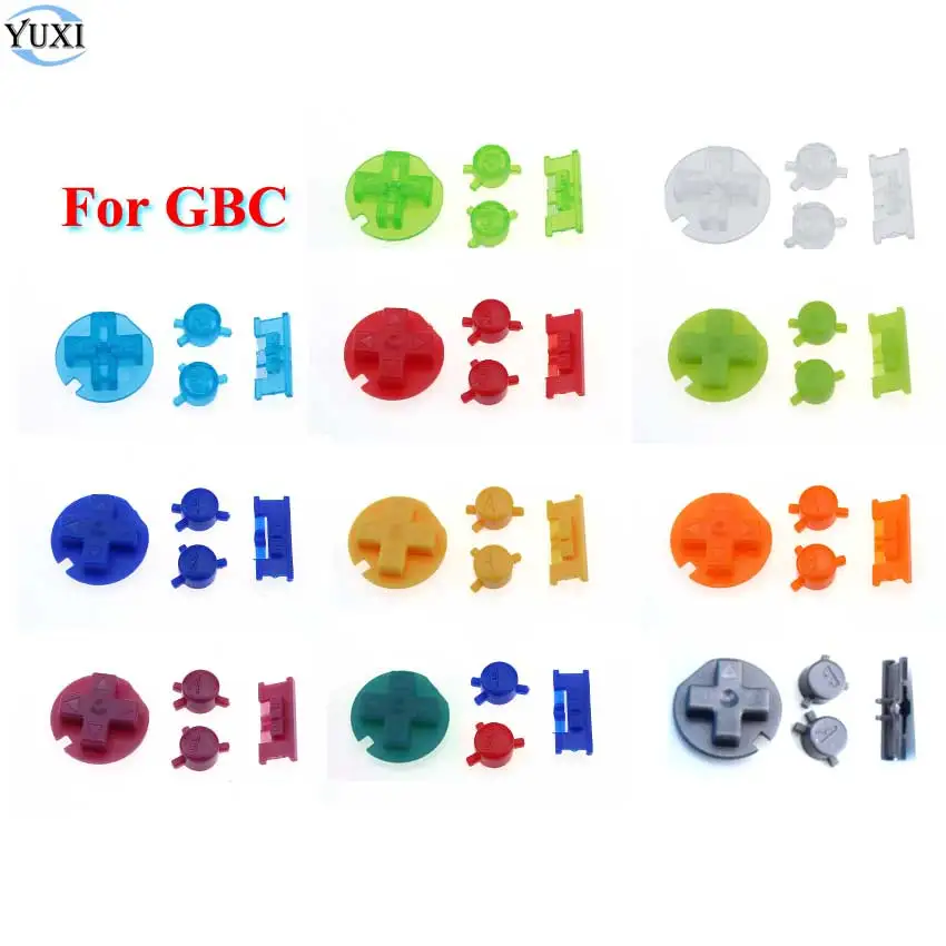 YuXi пластиковые выключения питания D колодки A B кнопки брелки для Запчасти для gameboy для GBC красочные кнопки