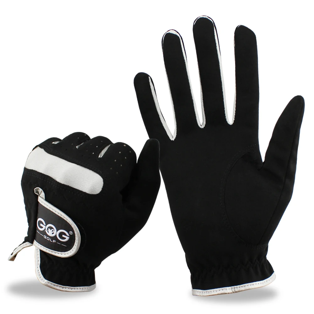 1 Pcs Mens Golf Glove Micro Soft Fiber Color Black Golf Gloves Men Left Right Hand Non-Slip Drop Ship Drop Ship