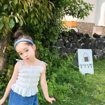 

2020 New Girls T-Shirt Summer Fashion Cotton Girls Vest 2-8t QH432