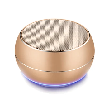 

R9 Mini Wireless Metal Bluetooth Speaker LED Light Subwoofer Speakers Support TF FM Mic For Smart Phone computer laptop notebook