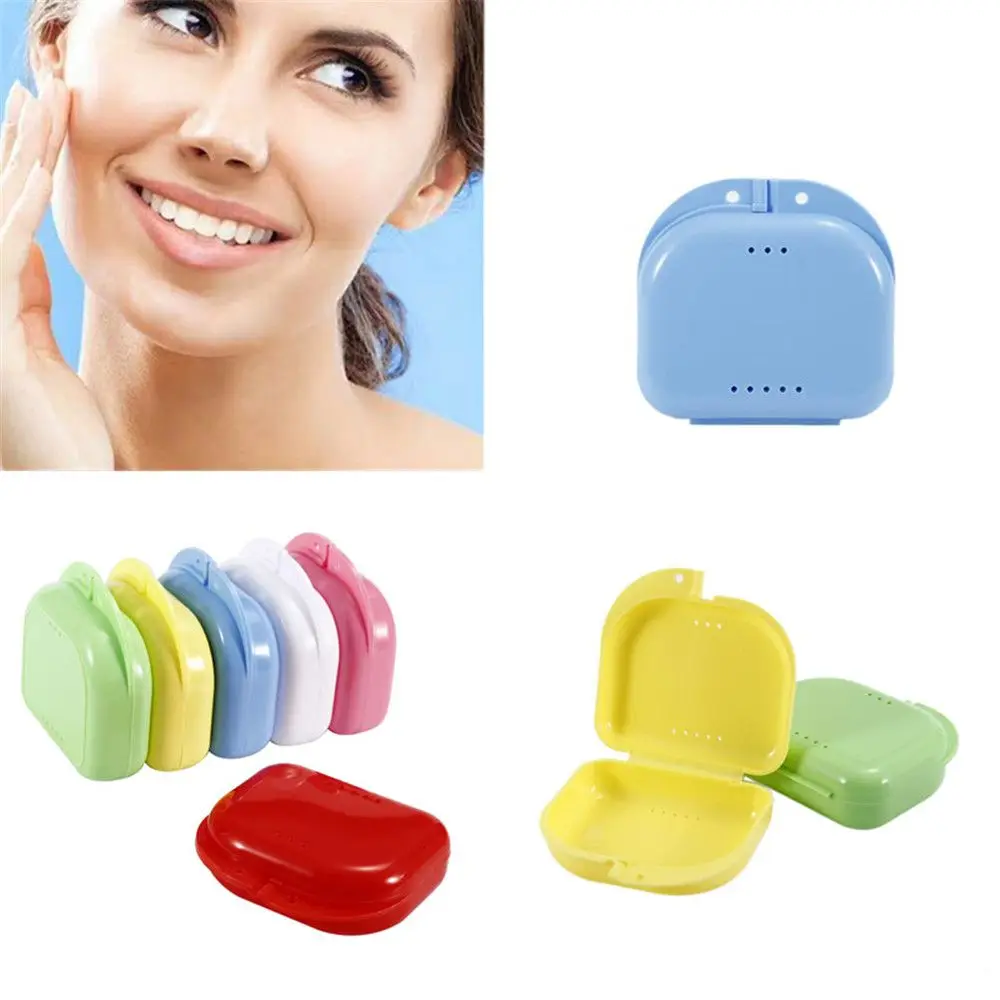 

Hot Sale Supplies Tray Dental Appliance Braces Case Mouth Guard Container Denture Storage Box Oral Hygiene
