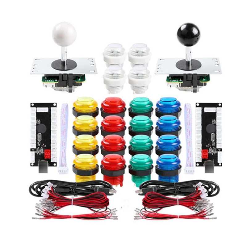 Аркадные DIY Kit светодиодный 2X нулевой задержкой USB энкодер + джойстики 20X аркадный