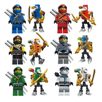 

6Pcs/Set Compatible LEGO Ninja with Weapon Mecha Warrior Building Blocks Minifigures Model Toys for Children Gift