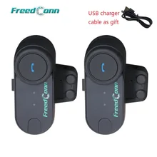FreedConn-Intercomunicador con Bluetooth para casco de motocicleta, Intercomunicador FM 2 para conductores, BT, FM, Ridao, T-COM