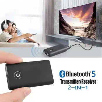 

2 in 1 Bluetooth 5.0 Receiver Transmitter Wireless 3.5MM Stereo Audio Adapter For TV PC Car Speaker Headphone Car Stereo System