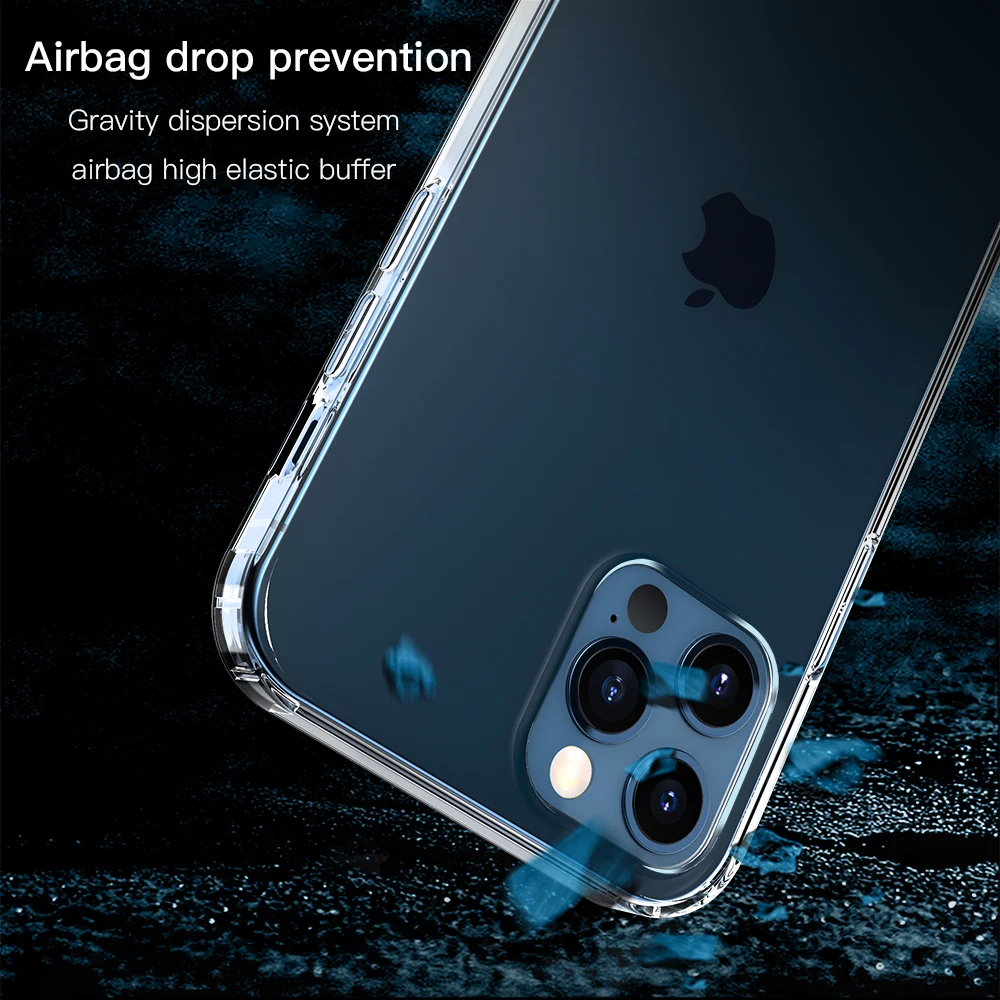 KEYSION Transparent Phone Case For iPhone 12 Pro Max Ultra Thin Clear Back Phone Cover for Apple iPhone 12 Mini 12 Pro Max