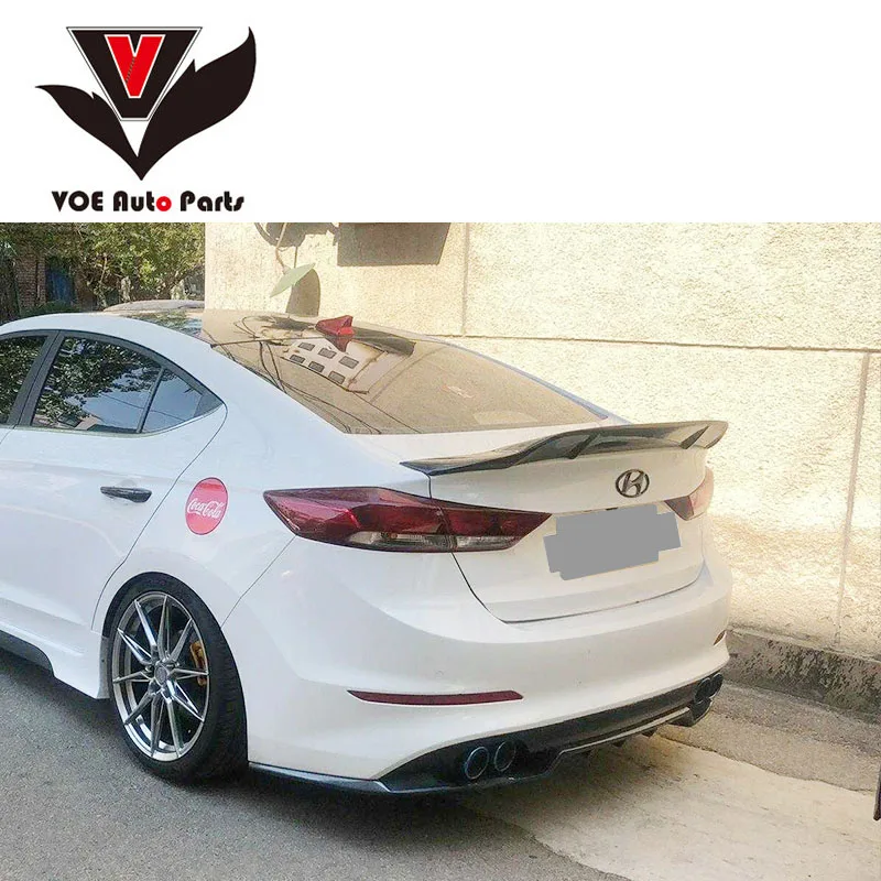 Elantra R-style- углеродное волокно спортивный багажник заднее крыло спойлер автомобиля-Стайлинг для hyundai Elantra